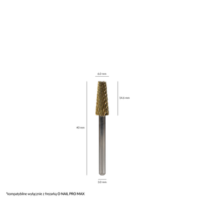 O NAIL PROFESSIONAL NAIL DRILL BIT #2 Wolframowy frez 6w1 do ściągania masy ścięty stożek 