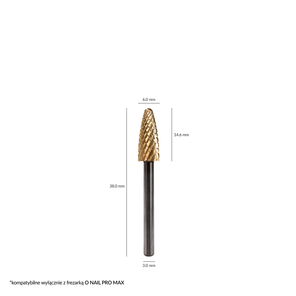 O NAIL PROFESSIONAL NAIL DRILL BIT #3 Frez do ściągania masy szyszka