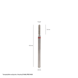 O NAIL PROFESSIONAL NAIL DRILL BIT #7 Diamentowy frez zaokrąglony walec